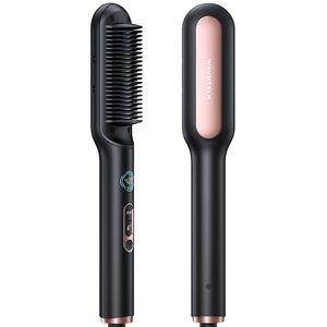 Hair Straightener Brush, Sleek Sweep Ionic Straightening Brush